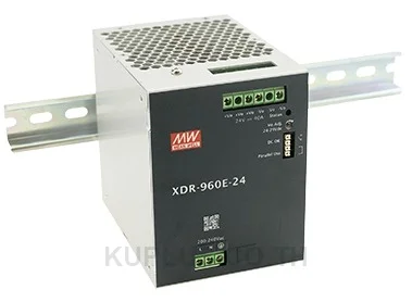 พาวเวอร์ซัพพลายเกาะราง (ติดรางปีกนก DIN) แบบบางพิเศษ (Ultra Slim) Mean Well XDR-960E-36 960 วัตต์ เอาต์พุต 36 VDC (ขั้วต่อแบบสกรู (Screw))