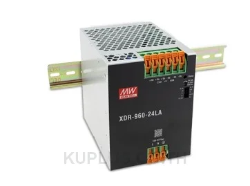 พาวเวอร์ซัพพลายเกาะราง (ติดรางปีกนก DIN) แบบบางพิเศษ (Ultra Slim) Mean Well XDR-960-48LA 960 วัตต์ เอาต์พุต 48 VDC (ขั้วต่อแบบ Lever (ไม่ต้องใช้เครื่องมือ))