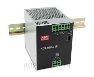 พาวเวอร์ซัพพลายเกาะราง (ติดรางปีกนก DIN) แบบบางพิเศษ (Ultra Slim) Mean Well XDR-960-48PI 960 วัตต์ เอาต์พุต 48 VDC (ขั้วต่อแบบ Push-in)