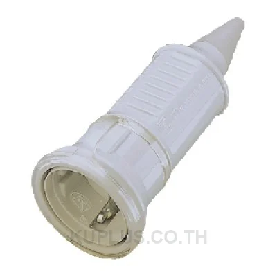 10751 Mennekes SCHUKO Coupler with Grommet and Lid 16A 230V Grey