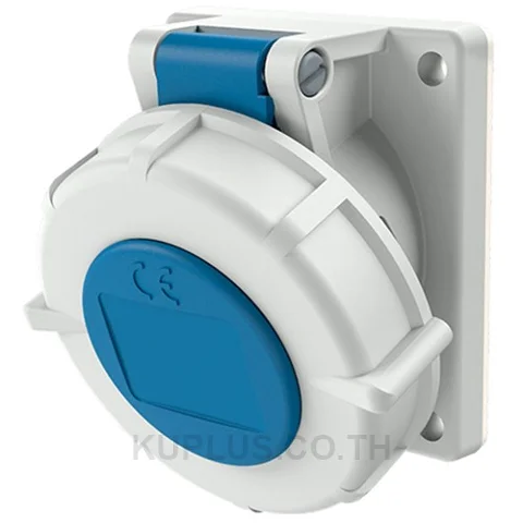 1701 Mennekes Panel Mounted Receptacles 16A 3P 6H 230V IP67 with TwinCONTACT Inclination 20°