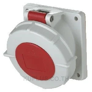 1805, เต้ารับติดแผง 32A 4P 400V IP67 แบบเอียง