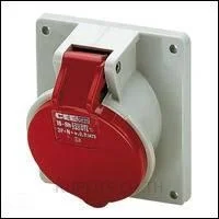 3473 Mennekes Panel Mounted Receptacles 16A 5P 6H 400V IP44 with TwinCONTACT Inclination 20°