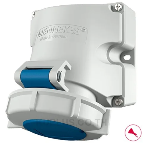 9105 Mennekes Wall Mounted Receptacles 16A 3P 6H 230V IP67 with TwinCONTACT
