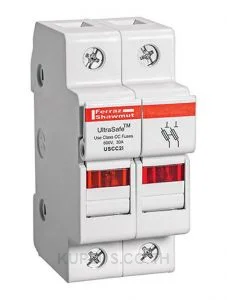 Fuseholder 600V 30A Class CC 2 Pole Lt. Indicator