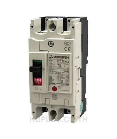 เบรกเกอร์ MCCB Mitsubishi NF125-SV 2P 125A พิกัดตัดกระแสลัดวงจร 50kA