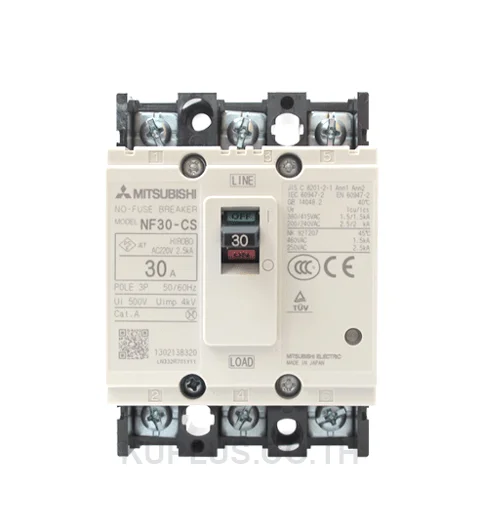 Mitsubishi Moulded Case Circuit Breaker (MCCB) NF30-CS, 3P, 20A, 1.5kA breaking capacity