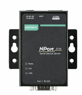 เซอร์เวอร์แปลงพอร์ตซีเรียลเป็นอีเทอร์เน็ต (Serial Device Server) MOXA NPort 5110 1 พอร์ต RS-232 อุณหภูมิ 0 ถึง 55 °C