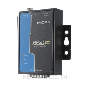 เซอร์เวอร์แปลงพอร์ตซีเรียลเป็นอีเทอร์เน็ต (Serial Device Server) MOXA NPort5130A 1 พอร์ต RS-422/485 อุณหภูมิ 0 ถึง 60 °C