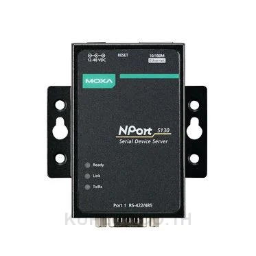 เซอร์เวอร์แปลงพอร์ตซีเรียลเป็นอีเทอร์เน็ต (Serial Device Server) MOXA NPort 5130 1 พอร์ต RS-422/485 อุณหภูมิ 0 ถึง 55 °C