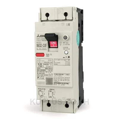 เบรกเกอร์กันดูด (ELCB) Mitsubishi NV32-CVF 2P 10A พร้อมหน้าสัมผัสช่วย (AX)