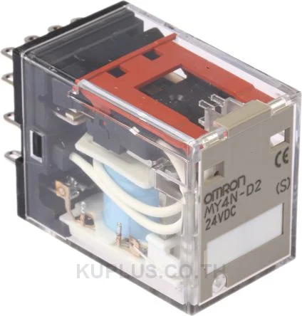 Relay, Single, Plug-in terminal, 24 VDC 3 A (Resistive load), 220 VAC 3 A (Resistive load), Output 4PDT (3 A 24 V)