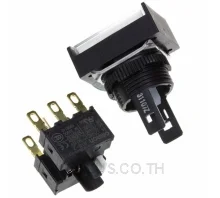 สวิตช์ปุ่มกด/ไพลอตแลมป์ OMRON A16-JWM-2 DPDT 125 V 5 A