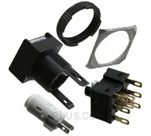 สวิตช์ปุ่มกด/ไพลอตแลมป์ OMRON A165L-AWA-12D-2 DPDT 125 V 5 A