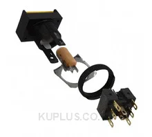 สวิตช์ปุ่มกด/ไพลอตแลมป์ OMRON A165L-JYM-24-2 DPDT 125 V 5 A