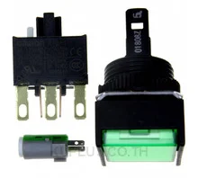 สวิตช์ปุ่มกด/ไพลอตแลมป์ OMRON A16L-AGM-5D-2 DPDT 125 V 5 A