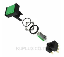 สวิตช์ปุ่มกด/ไพลอตแลมป์ OMRON A16L-JGM-24D-2 DPDT 125 V 5 A