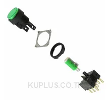 สวิตช์ปุ่มกด/ไพลอตแลมป์ OMRON A16L-TGM-12D-2 DPDT 125 V 5 A