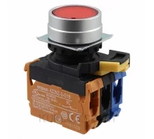 สวิตช์ปุ่มกด/ไพลอตแลมป์ OMRON A22NL-RNM-TRA-G102-RC DPST-NO 120 V 10 A