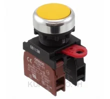สวิตช์ปุ่มกด/ไพลอตแลมป์ OMRON A22R-FY-11M DPST 120 V 10 A