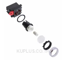 สวิตช์ปุ่มกด/ไพลอตแลมป์ OMRON A22RL-TW-24A-10M SPST-NO 120 V 10 A