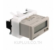 Time counter, 1/32DIN (48 x 24 mm), self-powered, LCD, 7-digit, 999h59m59s / 9999h59.9m, no-V input, grey case