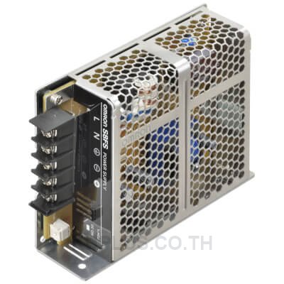 Covered type, 100 to 240 VAC, Power rating 50 W, Output: 24 V, Terminal block facing forward (Screw terminal), Harmonic current emissions