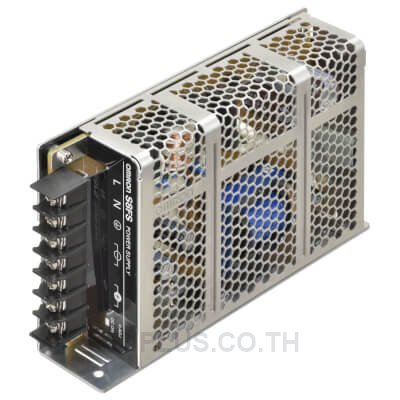 Covered type, 100 to 120 VAC/ 200 to 240 VAC, Power rating 100 W, Output: 24 V, Terminal block facing forward (Screw terminal), Harmonic current emissions