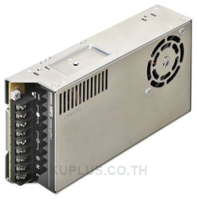 Covered type, with fan, 100 to 120 VAC/ 200 to 240 VAC, Power rating 350 W, Output: 12 V, Terminal block facing upward (Screw terminal)