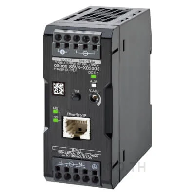Case model, Coationg, Input: 100 to 240 VAC, Power rating 30 W, Output: 5 VDC, Terminal blocks (Push-In Plus Terminal Block), Communications: Yes (EtherNet/IP, Modbus TCP), Parallel operation, Harmonic current emissions