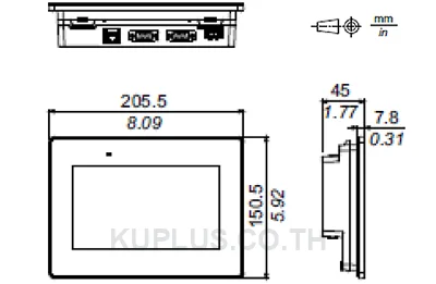 หน้าจอสัมผัส รุ่น ET6000  รหัส PFXET6400WAD, 7" Widescreen ET6000 Series Pro-face  Easy HMI, ProEX