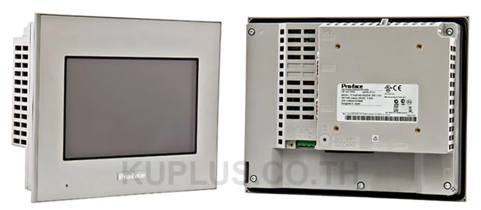 7.0-inch Wide TFT, 65,536 colors, WVGA 800 x 480 pixels, Analog Touch Panel, Ethernet I/F, COM I/F x 2, USB  A/mini-B I/F x 1 each, SD Card I/F, DC24V