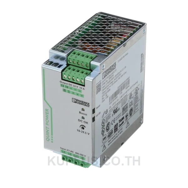 Phoenix Contact QUINT-PS/3AC/24DC/10 พาวเวอร์ซัพพลายติดราง DIN (2866705) เอาต์พุต 24 V DC 10 A 240 W อินพุต 3 เฟส