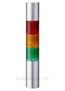 LR LED Pre-Configured Beacon Tower With Buzzer, 3 Light Elements, Green, Red, 24 V dc