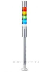 LR LED Pre-Configured Beacon Tower With Buzzer, 5 Light Elements, Amber, Blue, Green, Red, White, 24 V dc