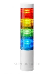   LR5-402WJNW-RYGB50mm 4-tier, UL CE IP65 DC 24V, Direct Mount with Cable, No Flashing/Buzzer, Off-white  