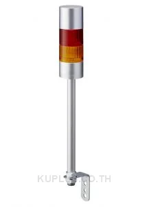 LR LED Pre-Configured Beacon Tower With Buzzer, 2 Light Elements, Red/Yellow, 24 V dc