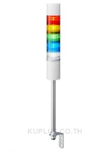 LR6 LED Pre-Configured Beacon Tower With Buzzer, 5 Light Elements, Amber, Blue, Green, Red, White, 24 V dc