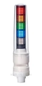 Tower Light Ø70mm, RYGBC White, Steady/Flash/Alarm