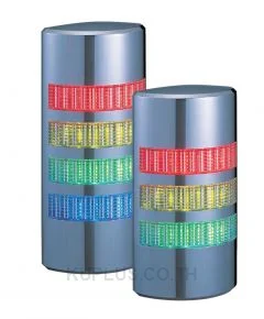 Tower Light, Slim, 37.5mm Profile, Chrome, RYGBC,