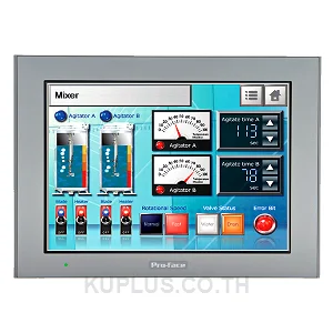 10.4-inch TFT, 65,536 colors, VGA 640 x 480 pixels, Analog Touch Panel, Ethernet I/F, COM I/F x 2, USB  A/mini-B I/F x 1 each, SD Card I/F, DC24V