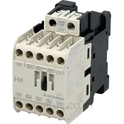 แมกเนติกคอนแทคเตอร์ (Magnetic Contactor) Mitsubishi S-T20 7.5kW หน้าสัมผัสช่วย 2NO คอยล์ 500V AC