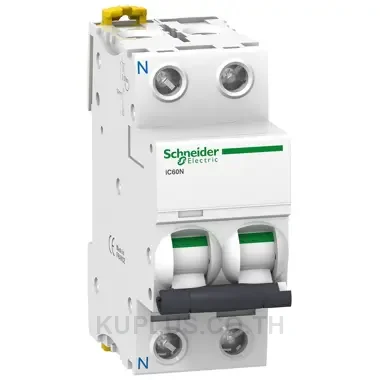 A9F90276, เซอร์กิตเบรกเกอร์ขนาดเล็ก (MCB) Schneider Electric Acti9 IC60LMA 2P 6.3A Curve MA
