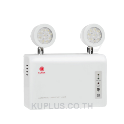 SG209CD6, โคมไฟฉุกเฉิน รุ่น SG หลอด LED 2x9 วัตต์ 3.2V 6Ah - SUNNY SG209CD6