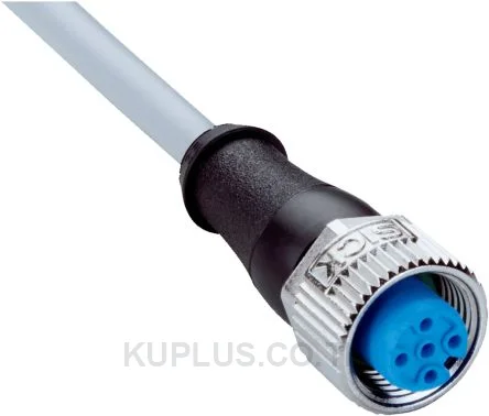Female connector, M12, 5-pin, straight, A-coded , YF2A15-020VB5XLEAX
