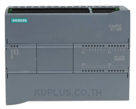 SIMATIC S7-1200, CPU 1215C, compact CPU, DC/DC/relay, 2 PROFINET ports, onboard I/O: 14 DI 24 V DC; 10 DO relay 2 A, 2 AI 0-10 V DC, 2 AO 0-20 mA DC, power supply: DC 20.4-28.8 V DC, program/data memory 200 KB