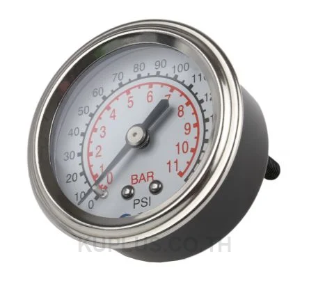 SMC 5K8-10P Analogue Positive Pressure Gauge Back Entry 10bar, Connection Size R 1/8