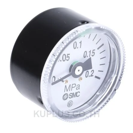 SMC G46-2-01 Analogue Positive Pressure Gauge Back Side 0.2Mpa, Connection Size R 1/8