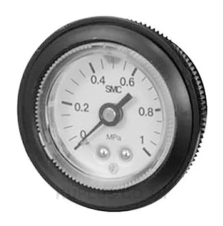 SMC G46-P10-02-X30 Analogue Positive Pressure Gauge Back Side 1Mpa, Connection Size R 1/4