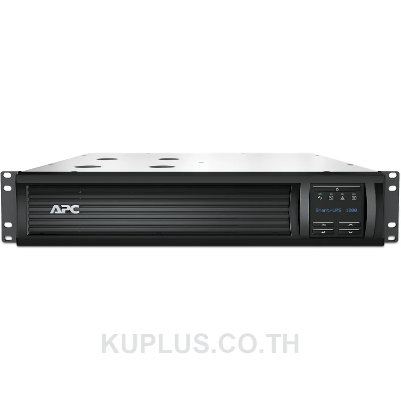 SMT1000RMI2U, เครื่องสำรองไฟ UPS APC Smart-UPS (จอ LCD) 1000 VA/700 W Line-Interactive แบบติดตั้งแร็ค 2U เอาต์พุต 230 V AC 1PH